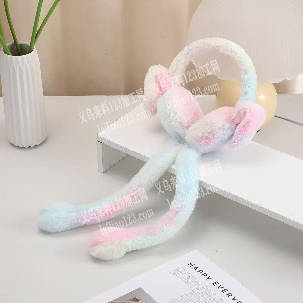 大量毛绒耳罩订单外发加工。纯加工，如图，