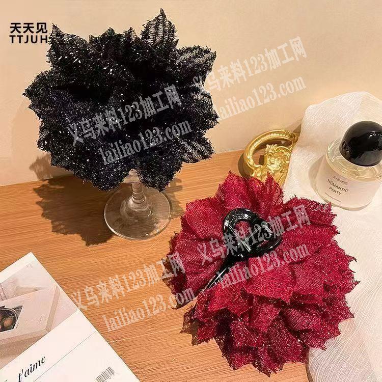 如图布艺花朵抓夹成品订单，寻找成品工厂，