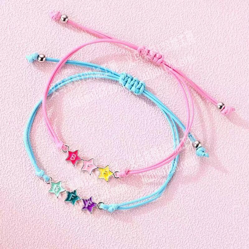 手链穿绳子+编织+打结的手工活外发加工，