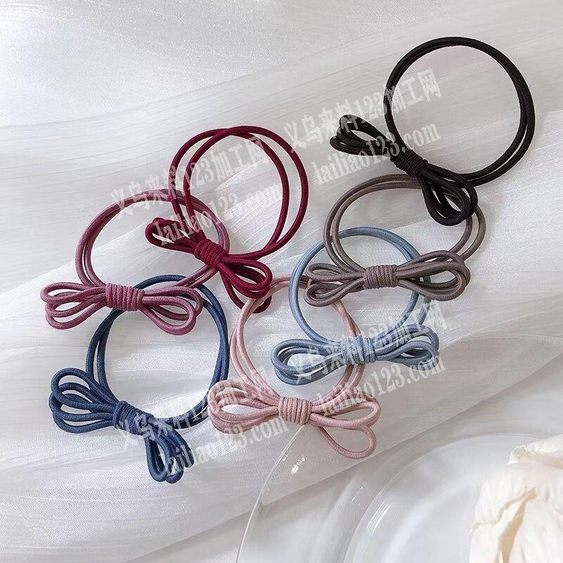 发圈打结的手工活外发加工，做这个发圈皮筋