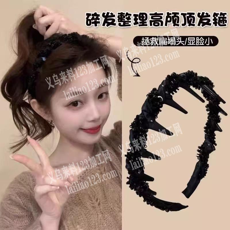 大量手工缠绕布条的发箍成品订单，寻找成品