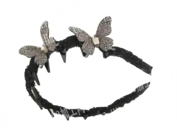 蝴蝶头箍订单，如图，寻找做如图饰品的工厂