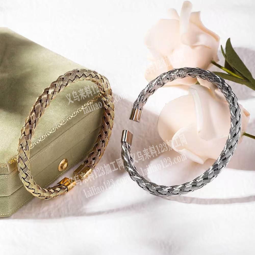 不绣钢绳编手镯订单，如图，寻找专业会做的