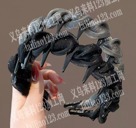 手工缠绕布艺头箍订单，如图，寻找可以包工