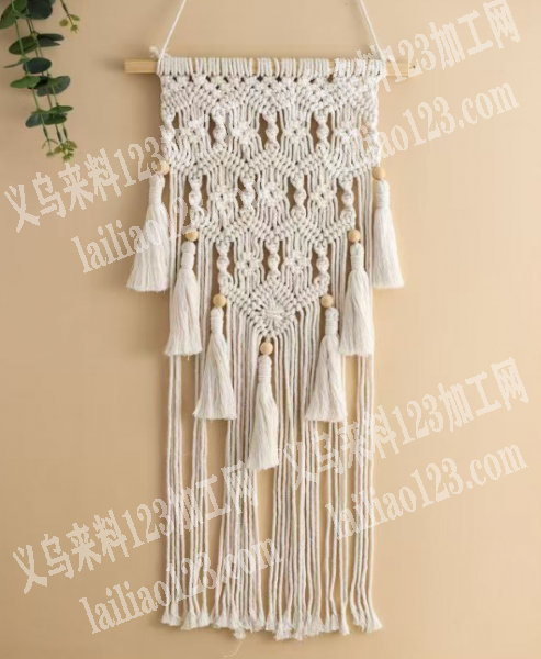 绳子编织打结的手工活外发，如图，编织这个