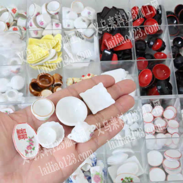 迷你茶具陶器订单，如图茶具。，微缩版的，