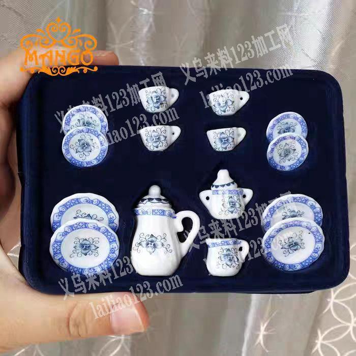 迷你茶具陶器订单，如图茶具。，微缩版的，