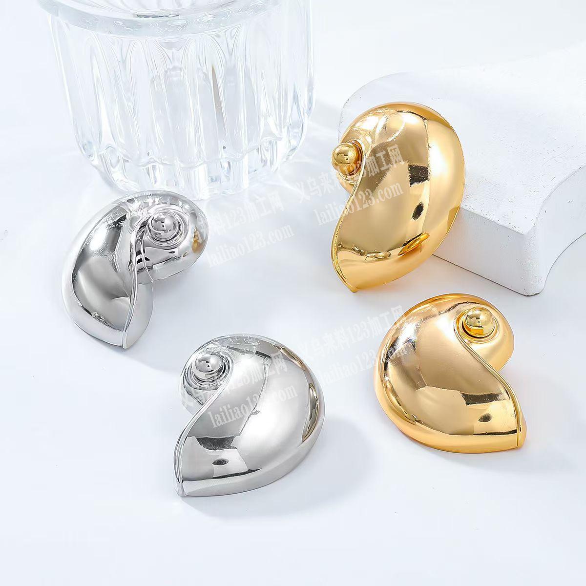 合金海螺耳环订单，如图饰品订单，寻找工厂