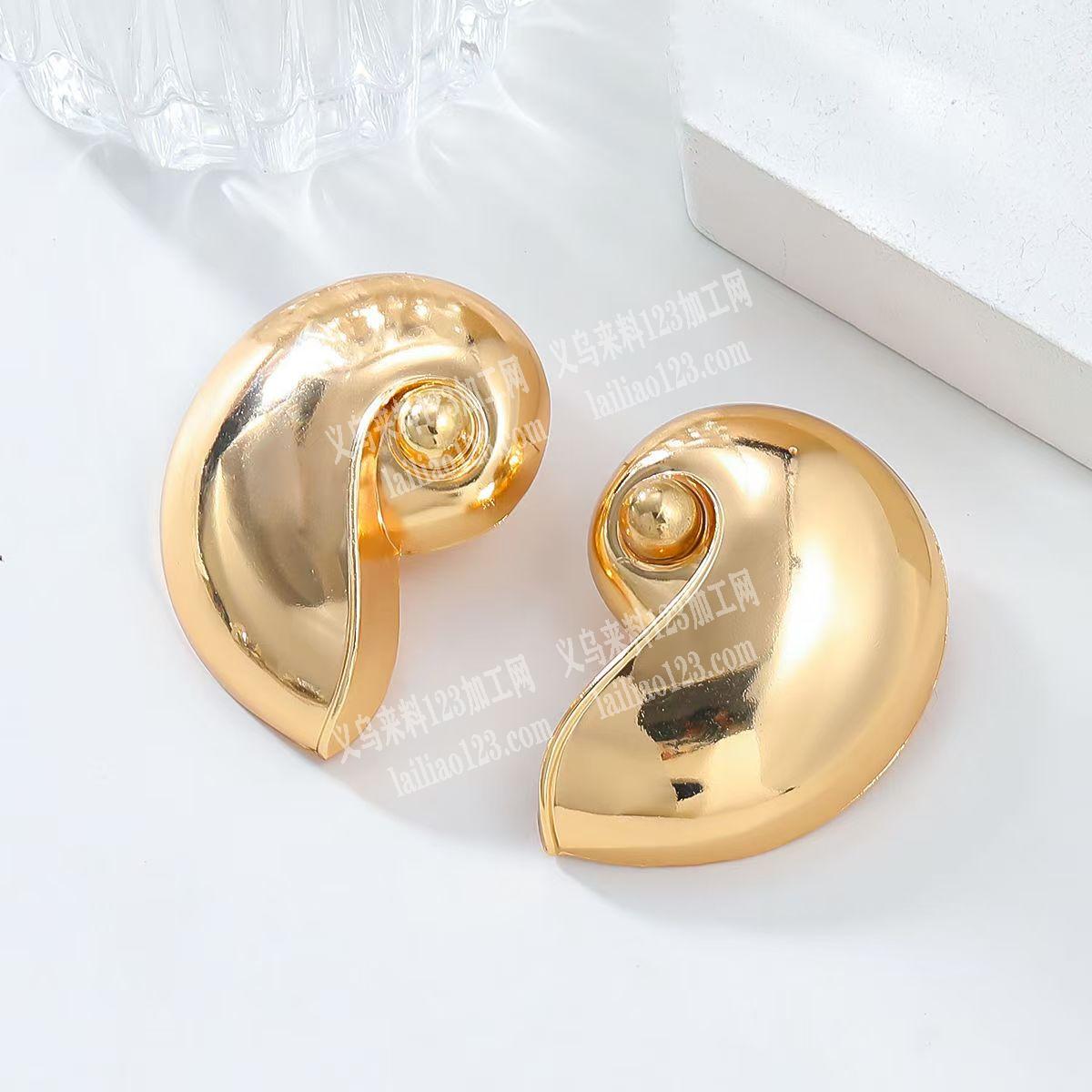 合金海螺耳环订单，如图饰品订单，寻找工厂