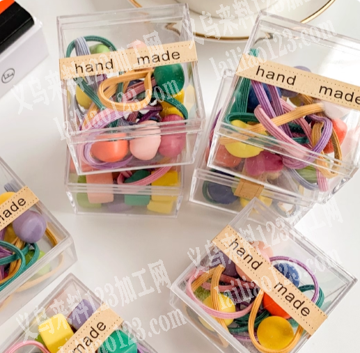 珠子+皮筋的发圈成品订单。，寻找成品工厂