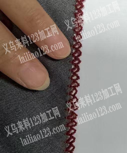 缝纫外发加工。锁边外发加工，如图，类似曲