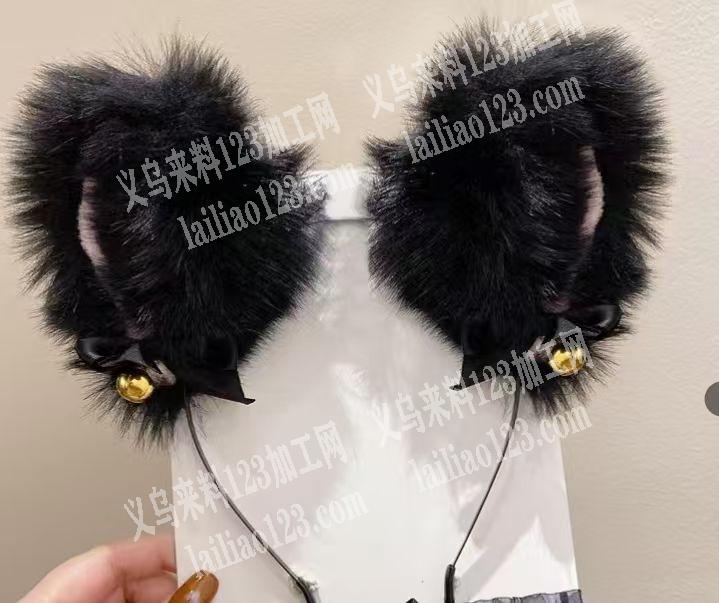 猫耳朵头箍外发加工，如图，手工活外发，纯