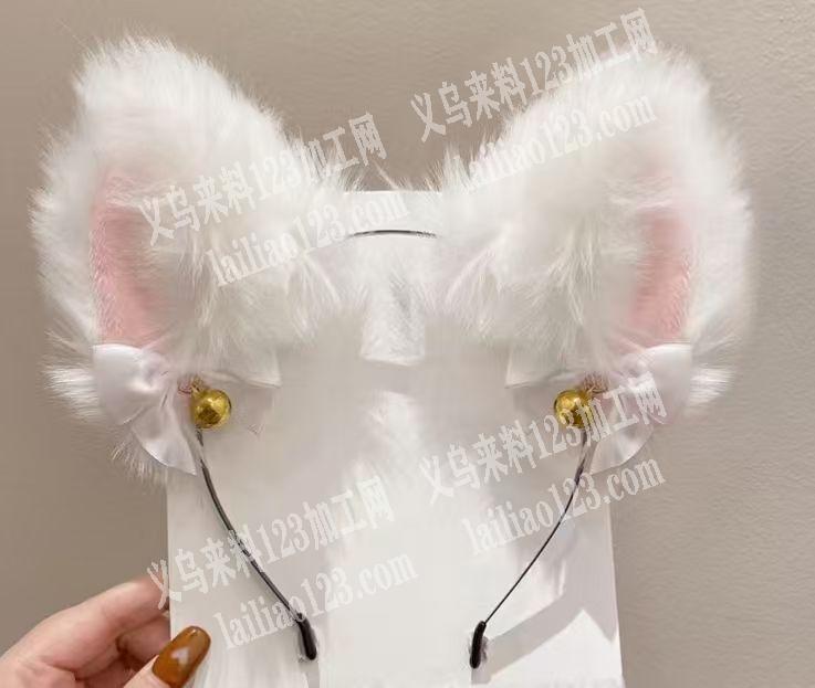 猫耳朵头箍外发加工，如图，手工活外发，纯