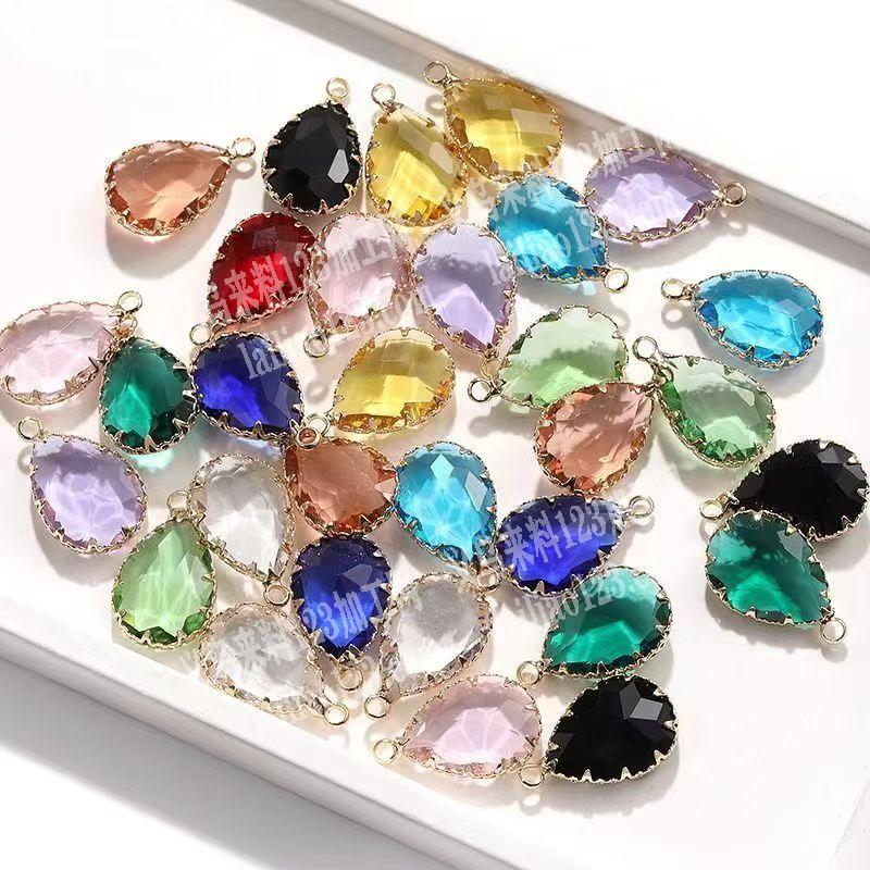 水滴吊坠单吊单孔防掉爪边空托包边的，项链