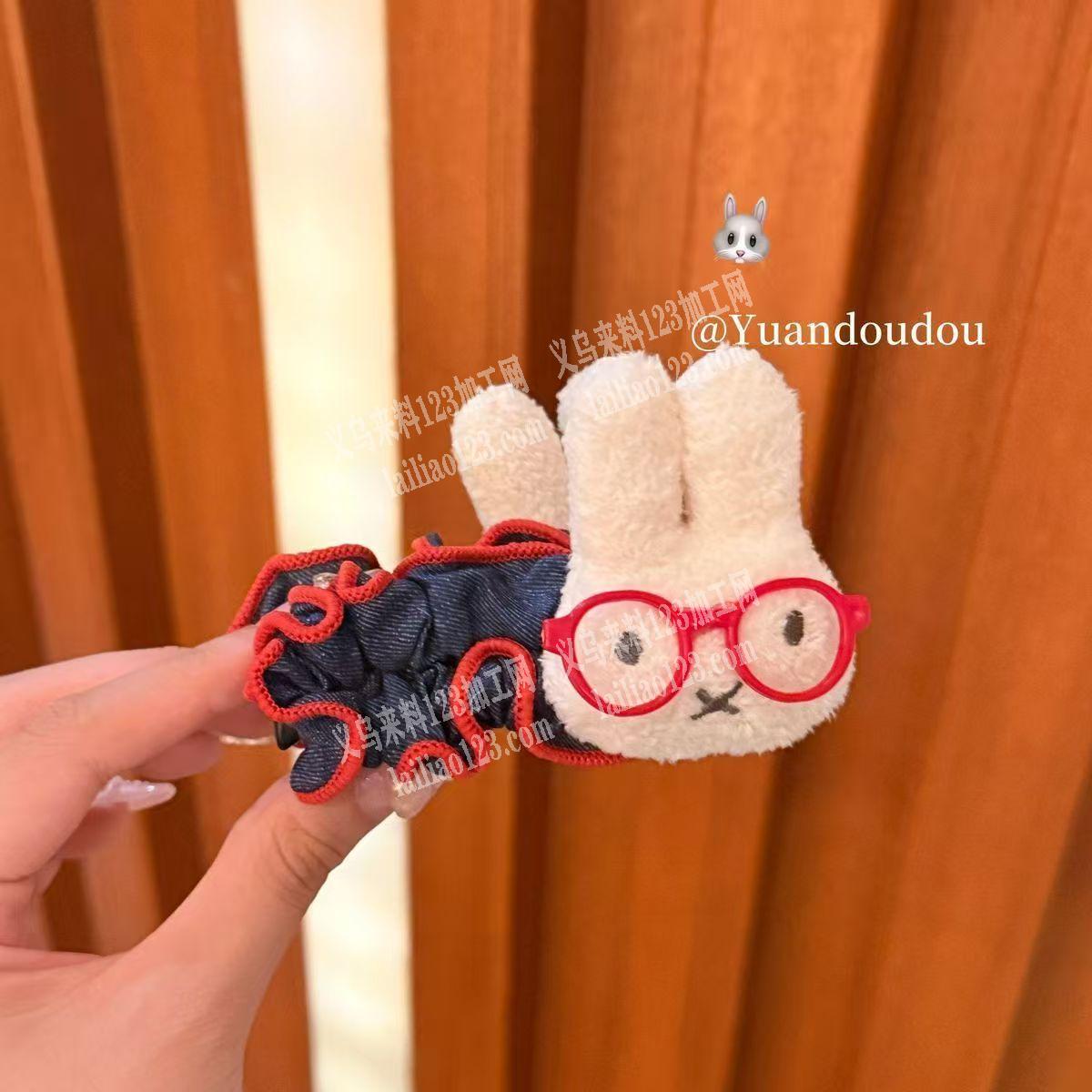 布艺发圈粘手工蝴蝶结+包装的手工活外发，