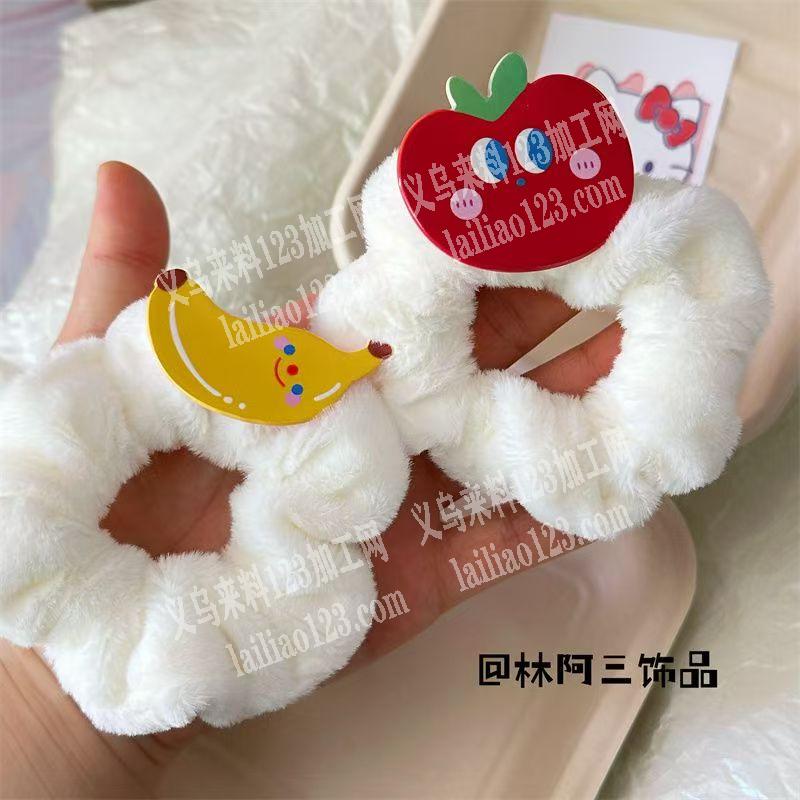 布艺发圈粘手工蝴蝶结+包装的手工活外发，