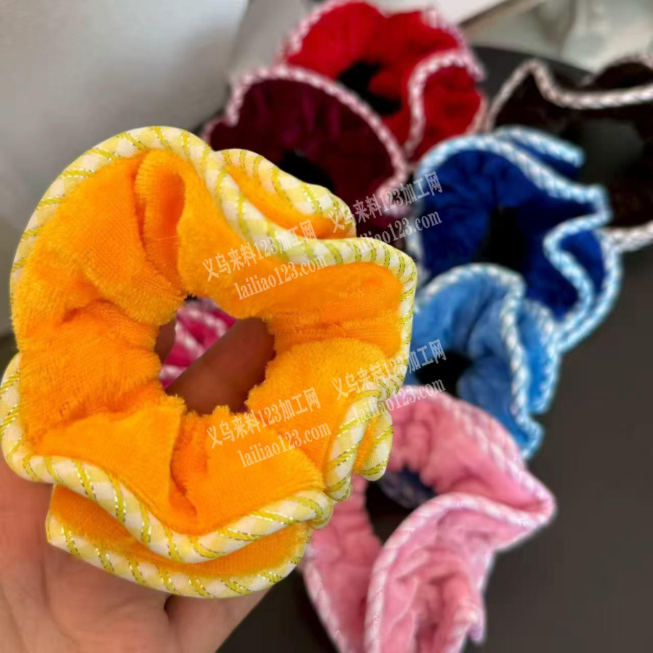 外贸20-30万的布艺发圈订单，如图，寻