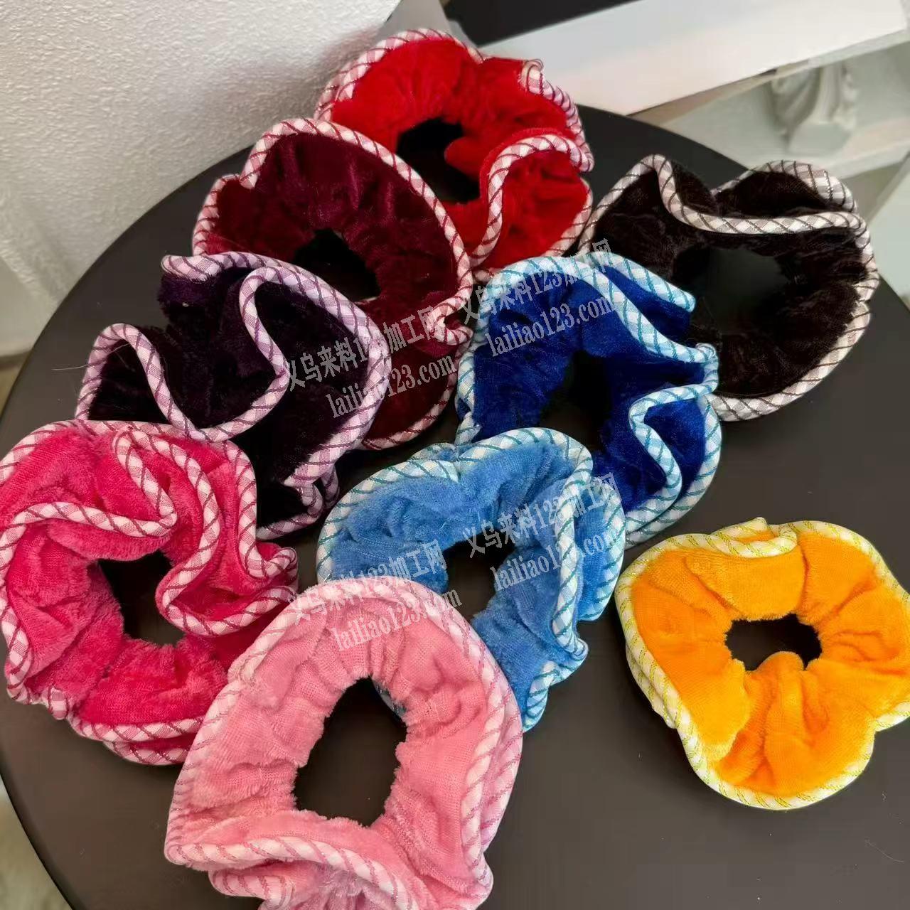 外贸20-30万的布艺发圈订单，如图，寻