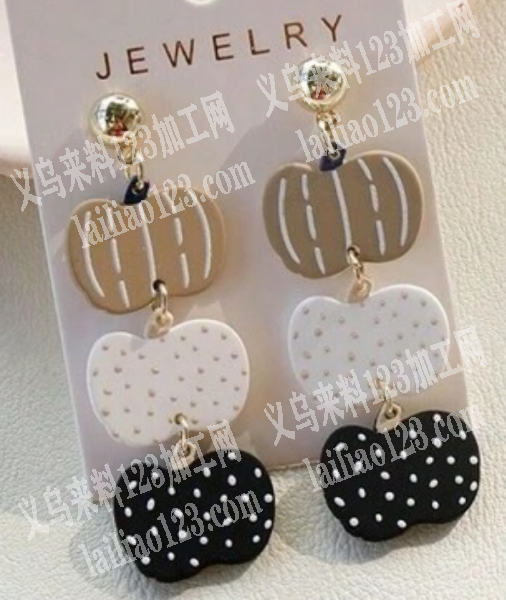 南瓜耳环订单，如图，寻找专业做耳环的工厂