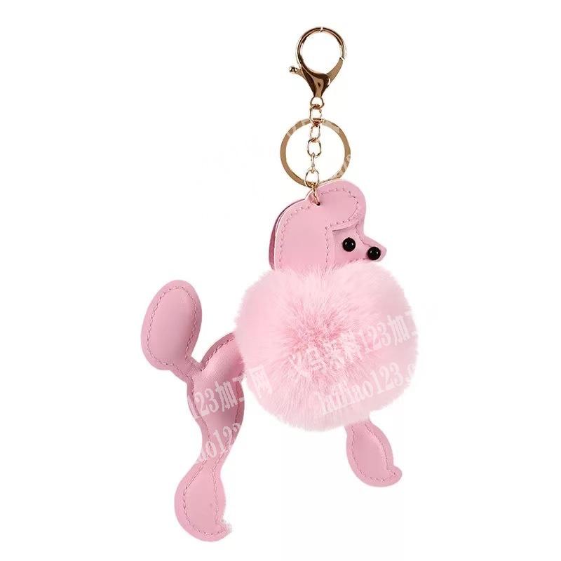 寻求专业小狗皮革+毛球挂件，量大，请联系