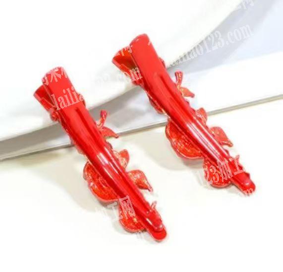 发夹喷漆外发加工，国庆系列的大红色，寻找