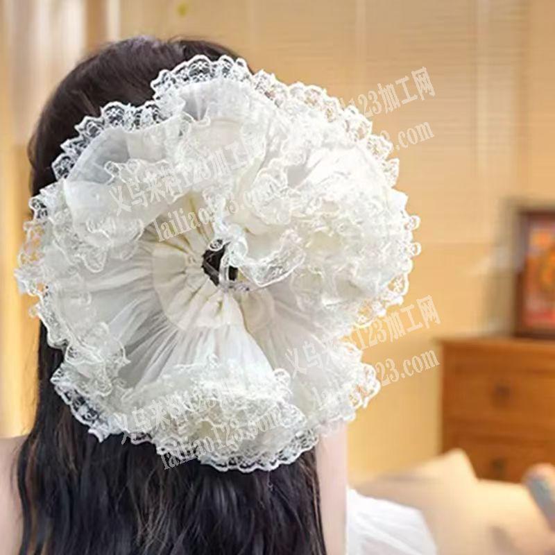 花边布艺网布发圈外发加工，寻找专业做网布