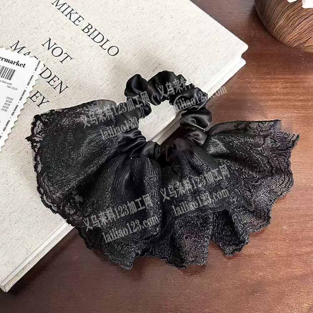 布艺发圈如图【类似花边发圈】款式的，寻找外地的加工厂，发