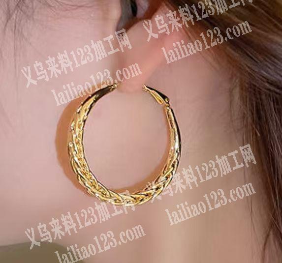 辫子麻花款式的耳环订单，大圈耳环订单，如