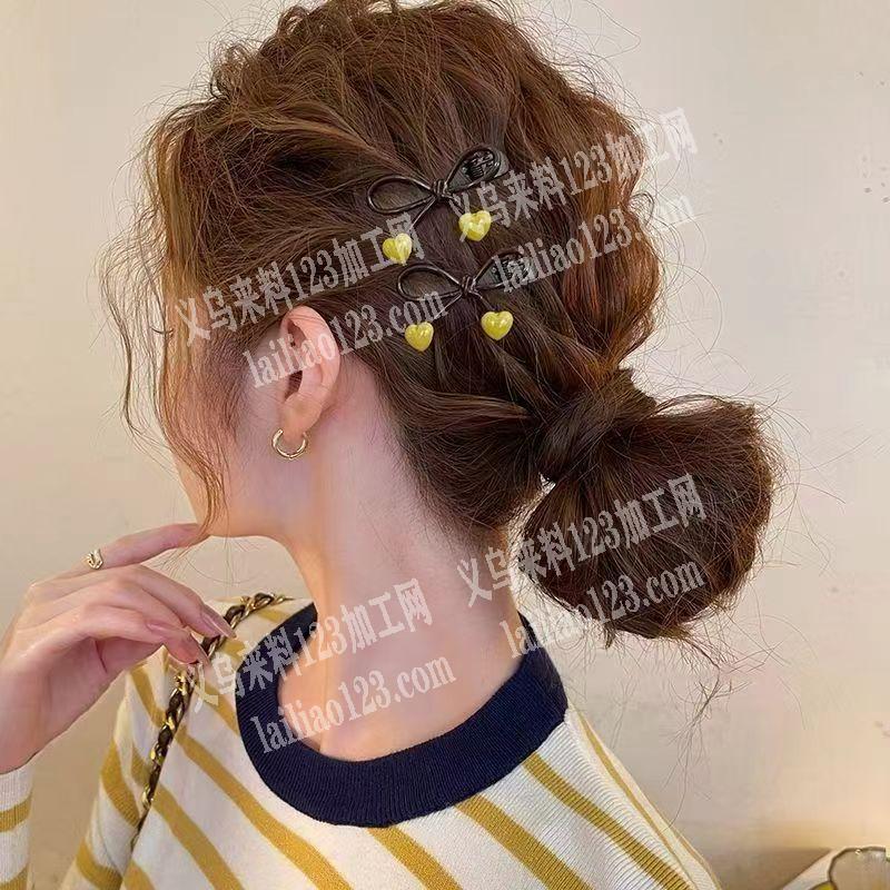 桃心蝴蝶结发夹，成品订单，如图，寻找成品