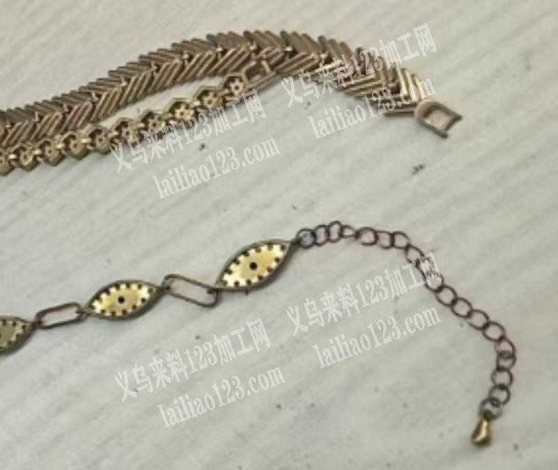 饰品项链手链挂圈+组装+夹扣的手工活外发