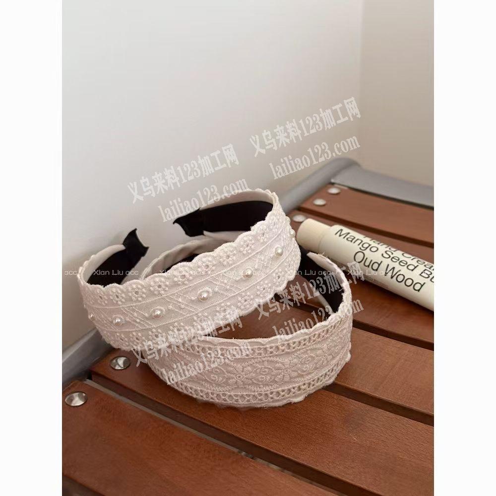 如图布艺花边款式的头箍订单，寻找专业做头