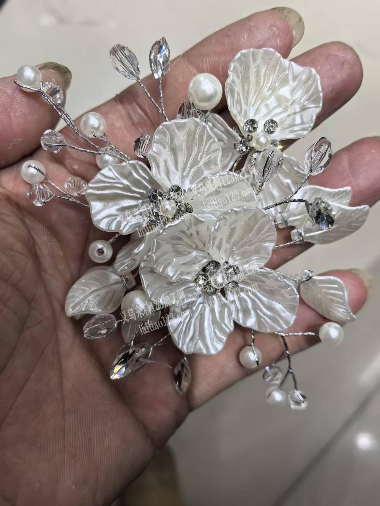 手工活外发附图片，穿珠子扭铜丝的手工活外