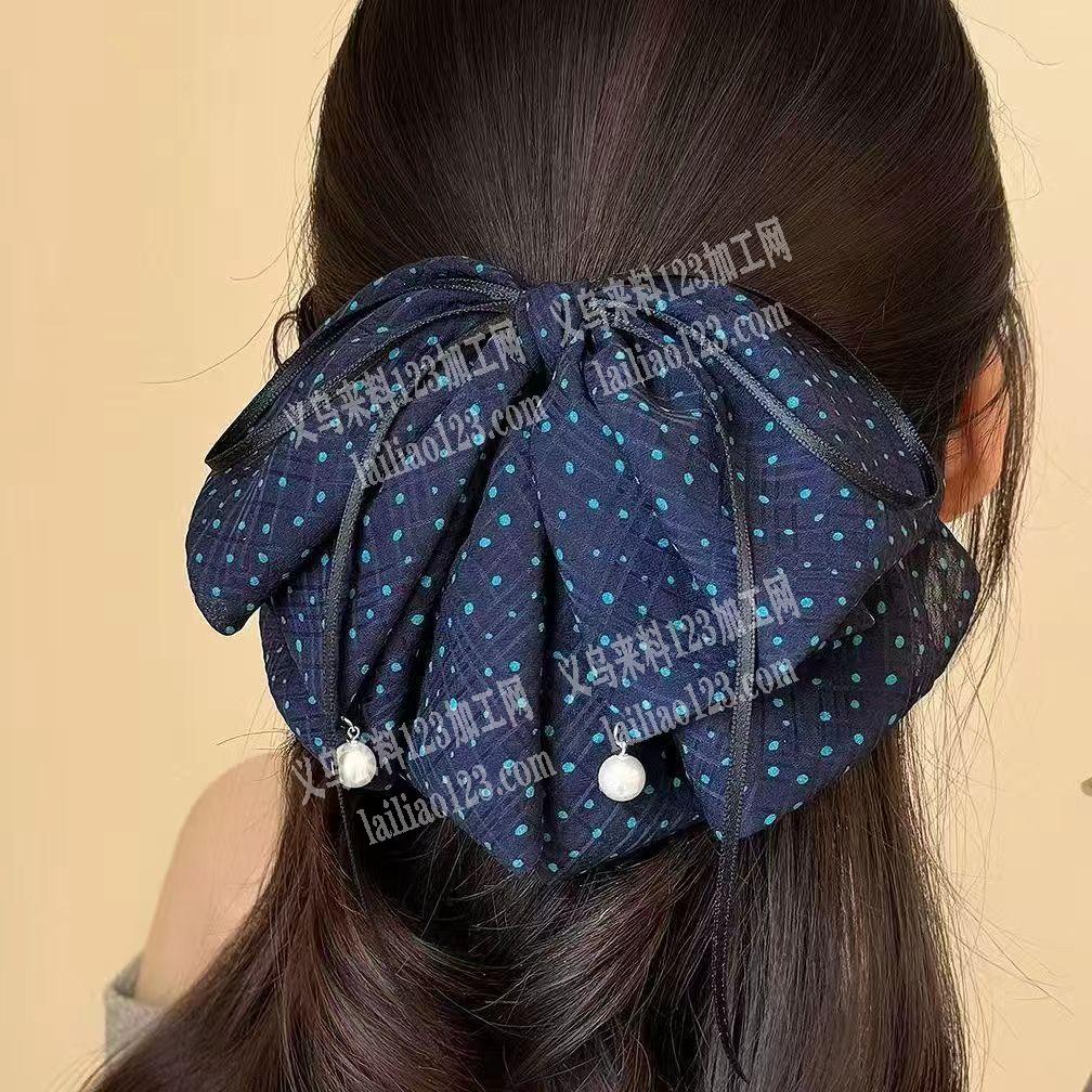 长期有，布艺蝴蝶结饰品手工活外发，如图，