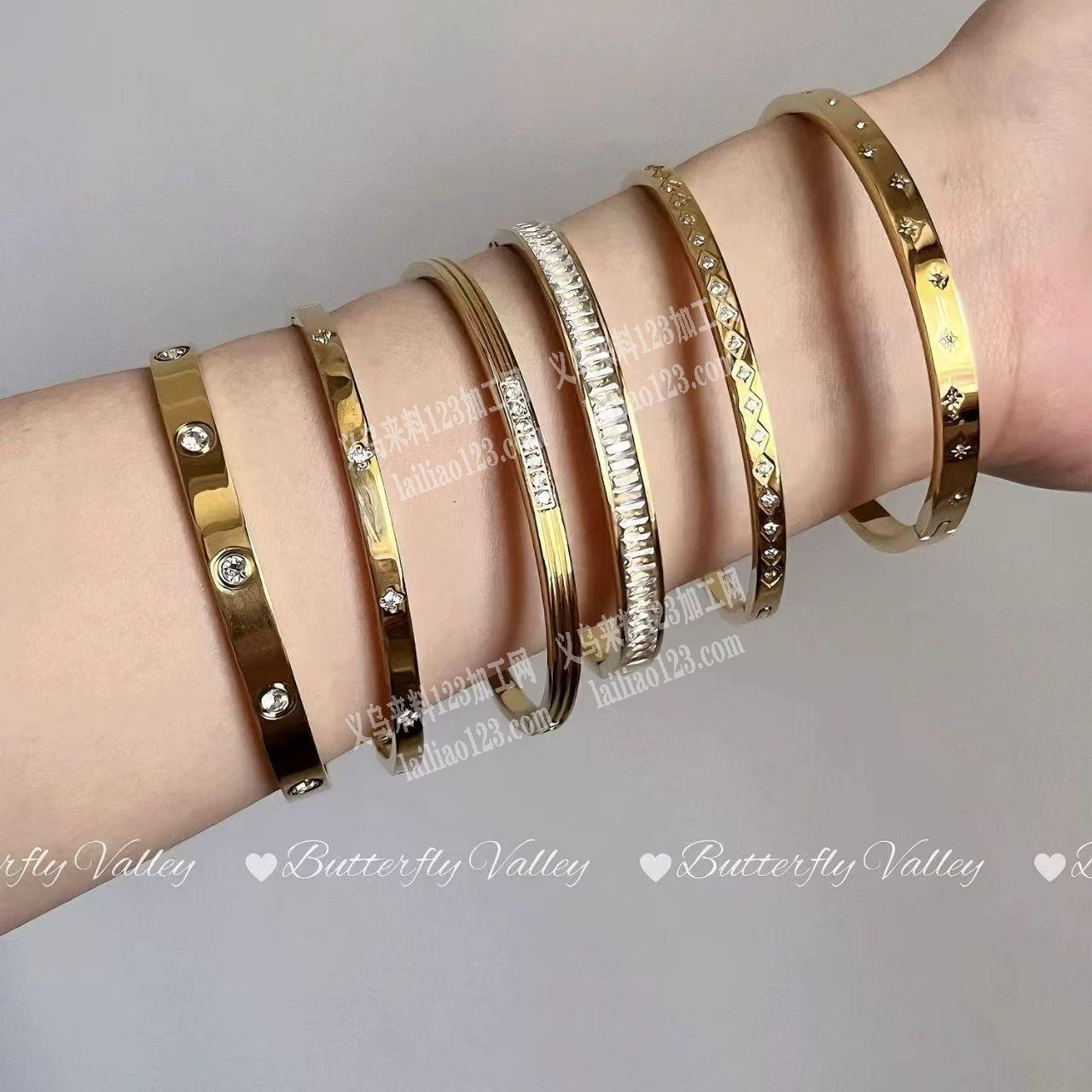 不锈钢的手镯成品订单。如图。，寻找专业做