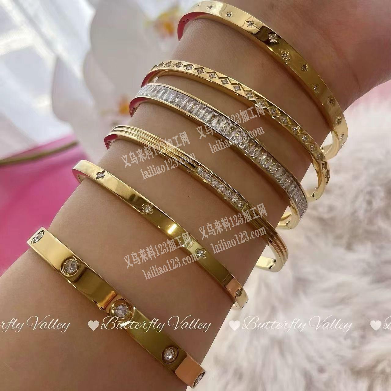 不锈钢的手镯成品订单。如图。，寻找专业做