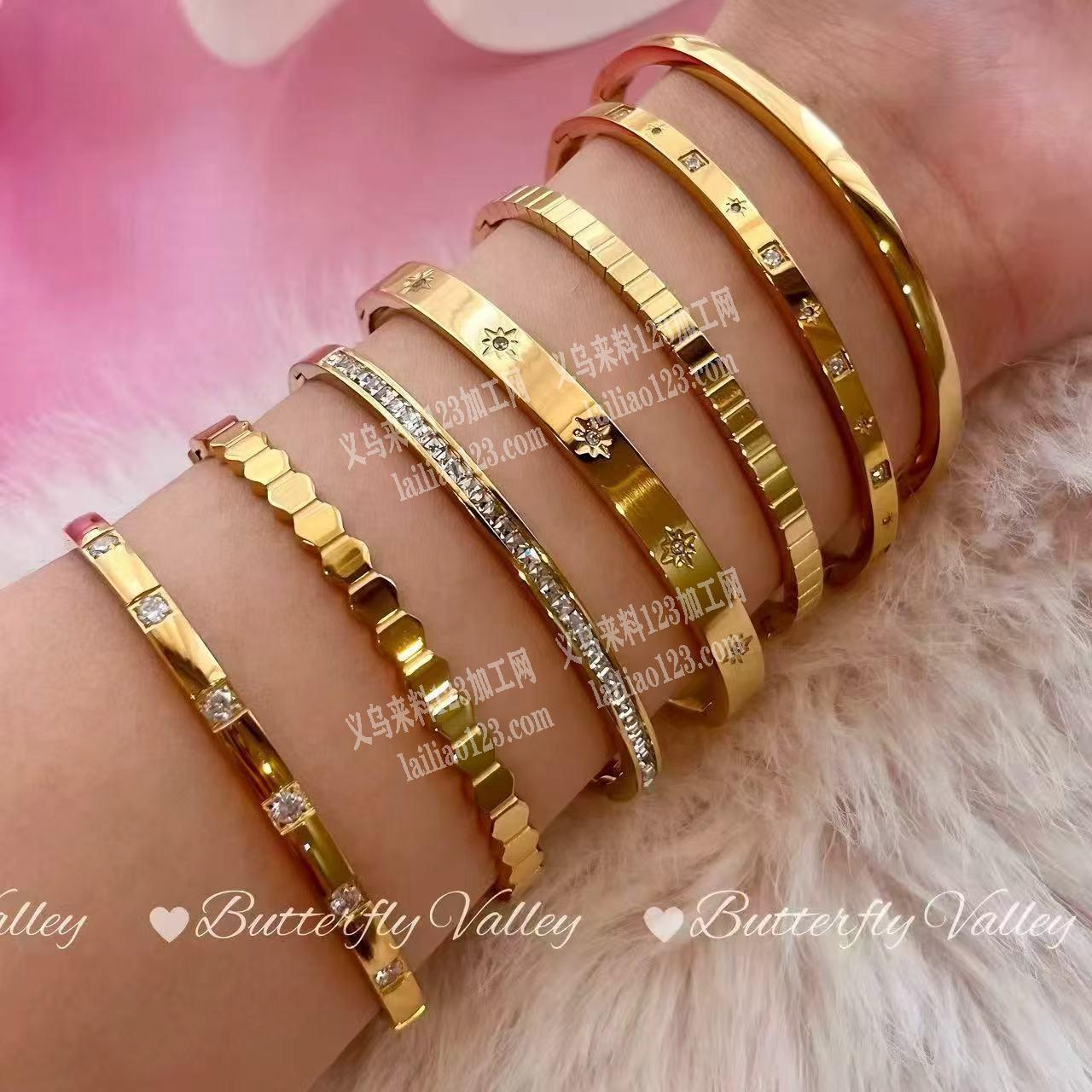 不锈钢的手镯成品订单。如图。，寻找专业做