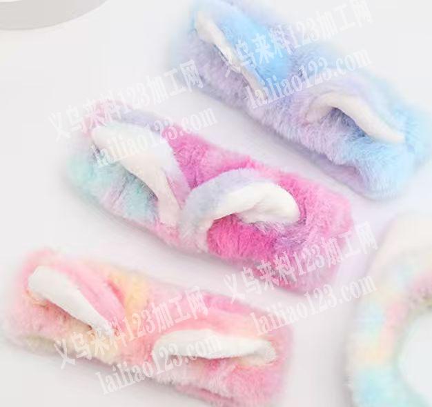 大量猫耳朵毛绒产品外发加工。，寻找专业会