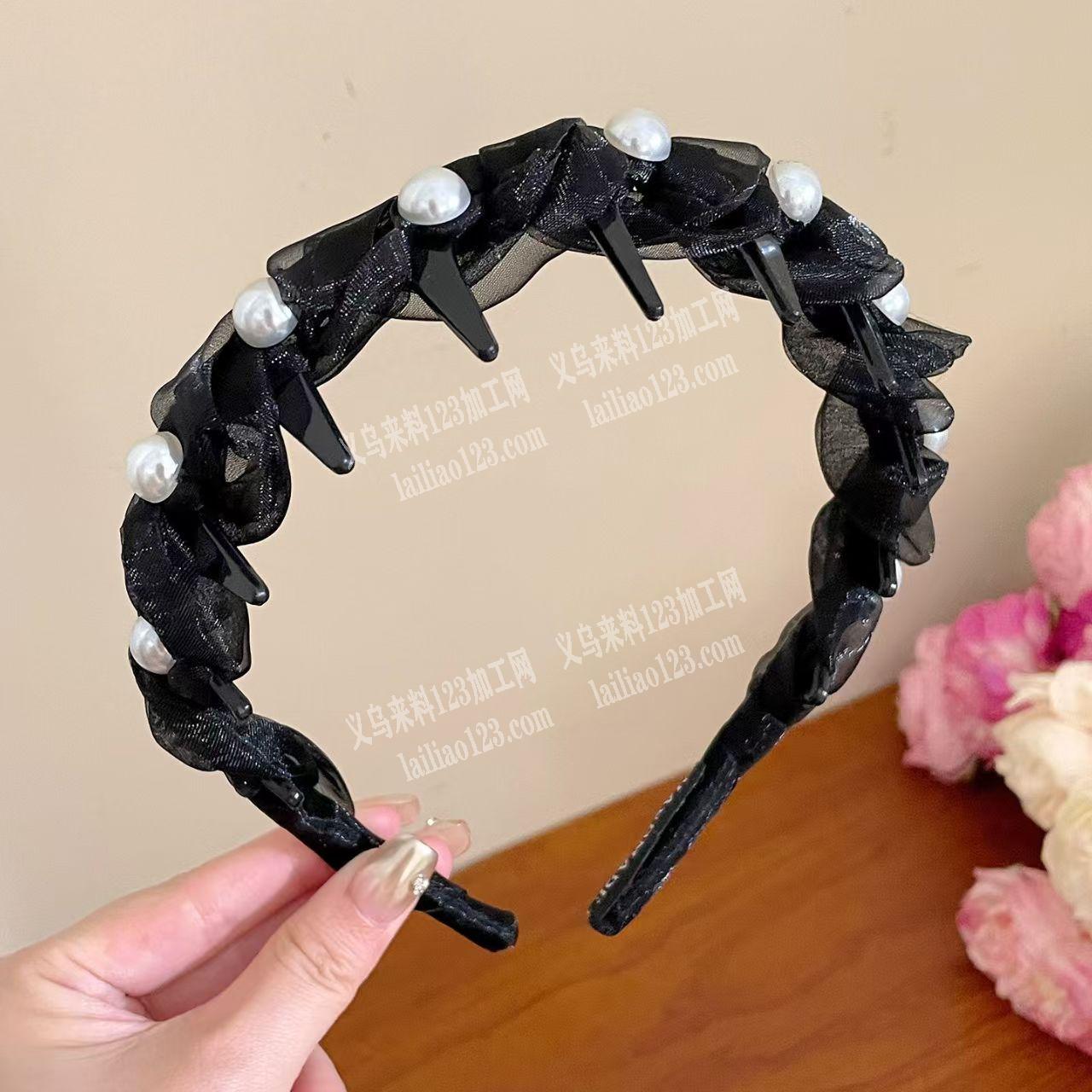 半圆珍珠+绕布条的成品订单，寻找包工包料