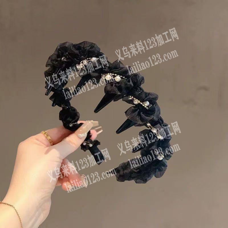 大量如图款式的手工绕布条的手工头箍成品订