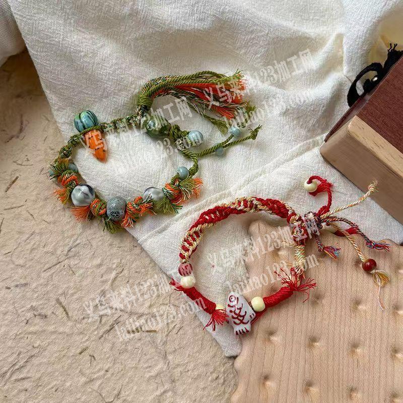 长期有手链串珠+编织+打结的手工活外发，