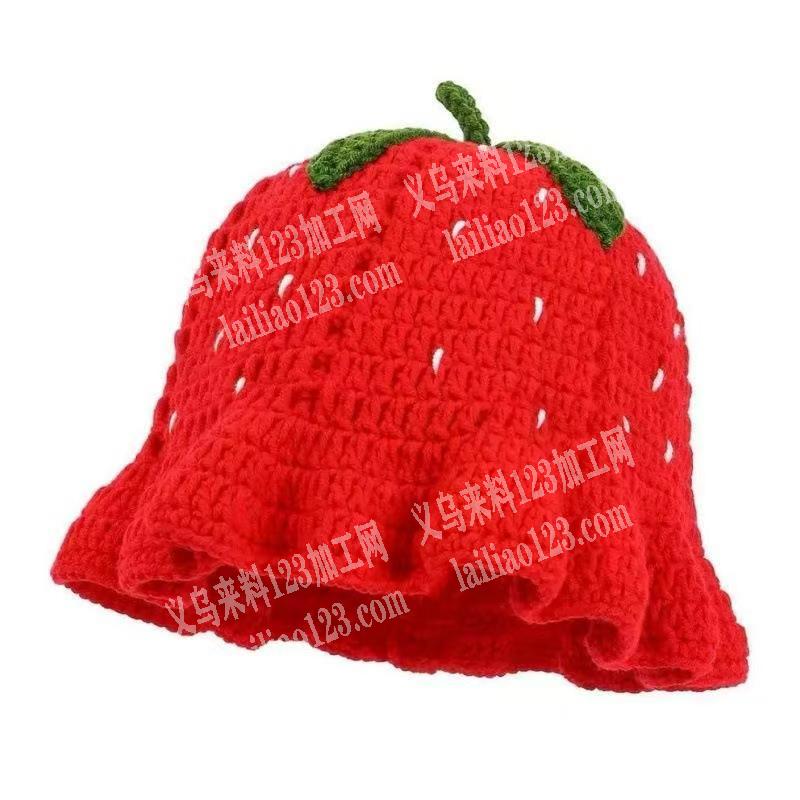 大量手工钩针编织的帽子订单，如图，寻找加