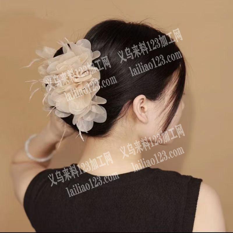 电商公司采购如图网纱布料的泡泡云朵抓夹成