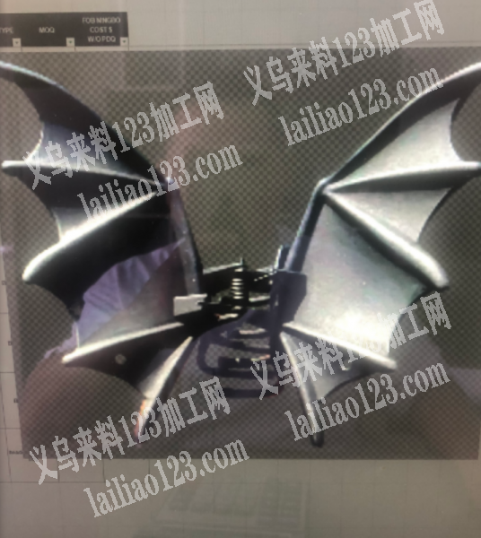 塑料的蝙蝠抓夹订单，注塑订单，大量圣诞用