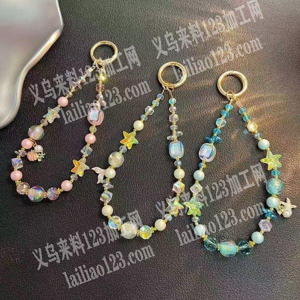 手机链串珠子的手工活外发加工，如图，寻找