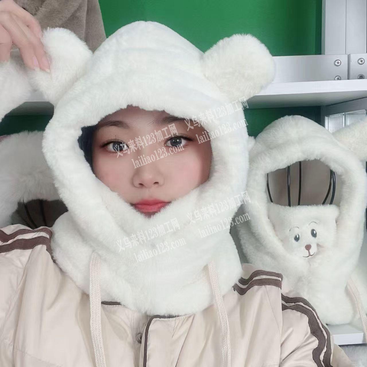 毛绒保暖骑行帽订单，外发加工，纯加工，寻