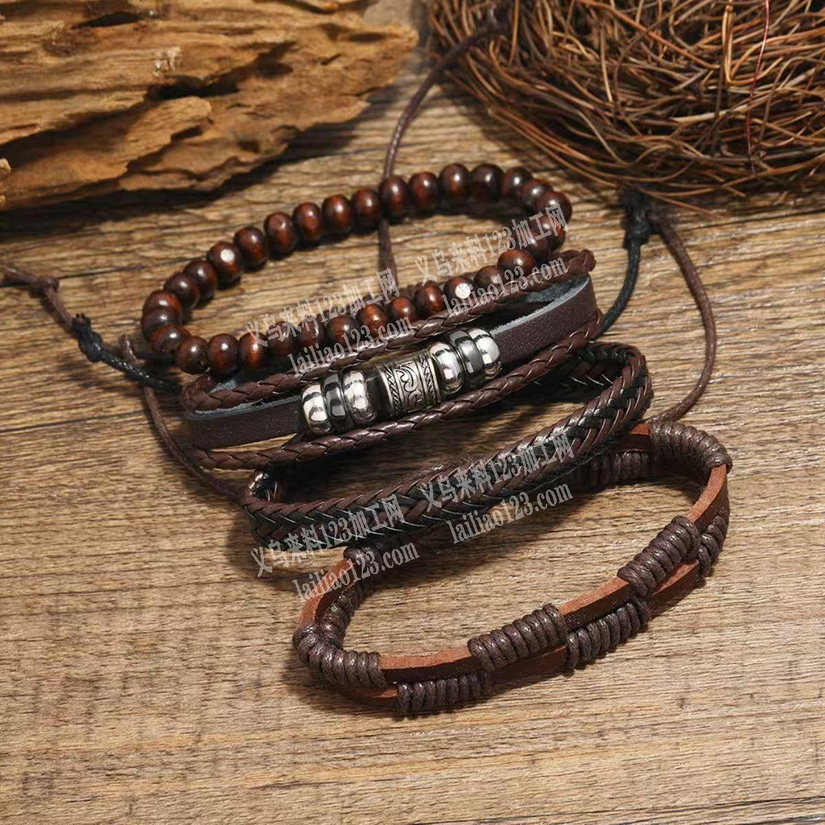 外贸手工皮革手链订单，如图，寻找有实力的