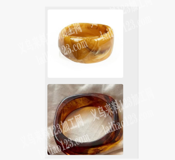 如图2款树脂的手镯订单，寻找工厂，有意者