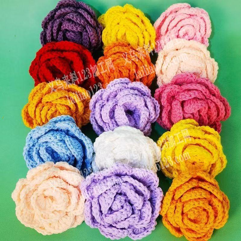 毛线钩针编织花朵手工活订单，如图，这个毛