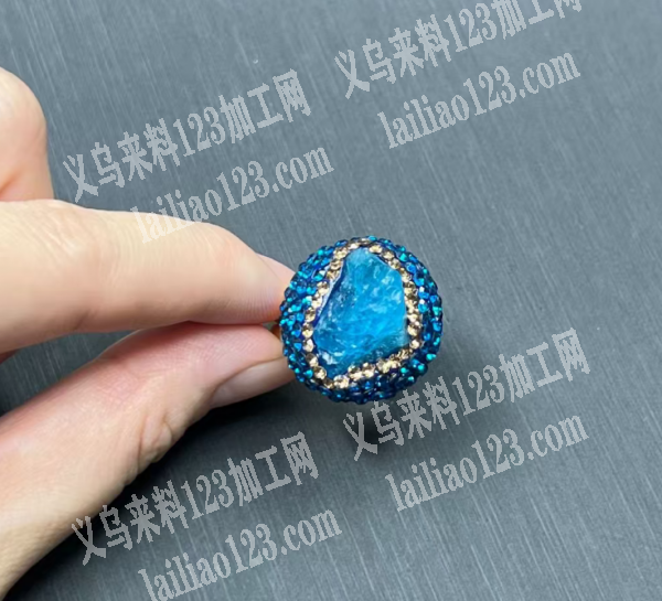 【发外地】戒指上面点钻外发加工，如图【手