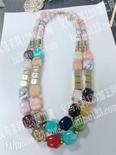 手工串珠项链成品订单，如图，寻找可以包工